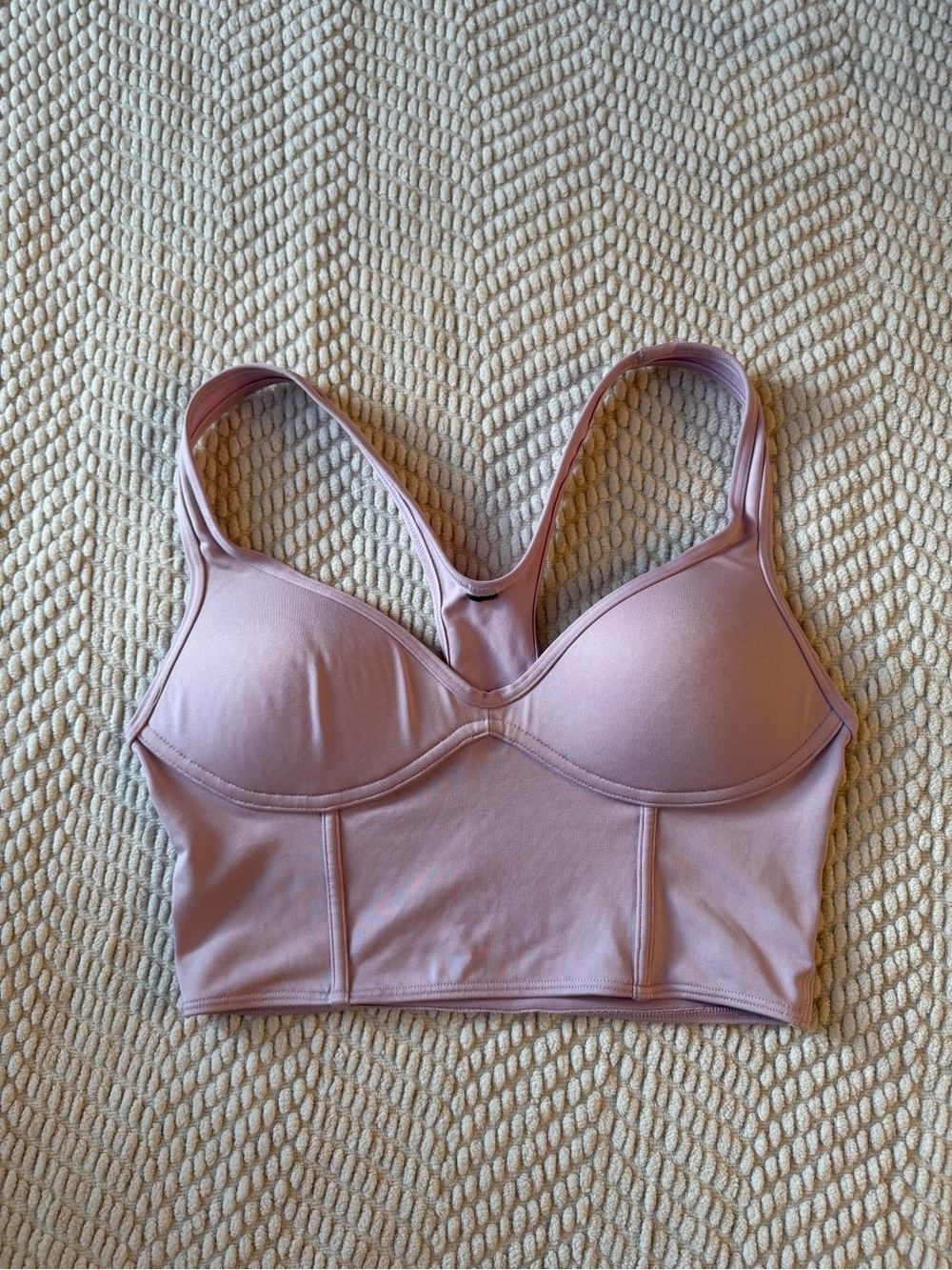 PINK Victoria's Secret Longline Bra Top in Dusty Pink